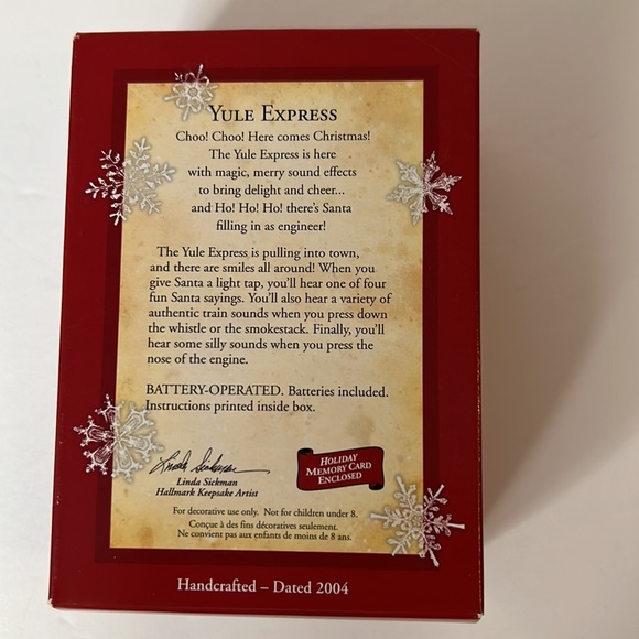 Hallmark 2004 Yule Express Light and Sound Engine Train Ornament - Picture 6 of 8